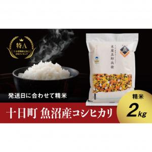 ふるさと納税 十日町市 令和5年産十日町産魚沼コシヒカリ　米屋五郎兵衛　特栽米　精米2kg