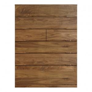 ふるさと納税 大川市 幅88-6段チェスト「ナテュール」ウォールナット材無垢 桐タンス 衣類収納 【丸田木工】