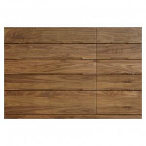 ふるさと納税 大川市 幅151-5段チェスト「ナテュール」ウォールナット材無垢 桐タンス 衣類収納 【丸田木工】