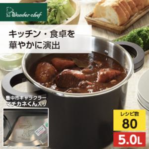 ふるさと納税 豊中市 キッチン・食卓を華やかに演出　オースプラス両手圧力鍋 5L ブラック