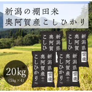 【令和8年産先行受付・2026年10月13日以降発送】新潟県奥阿賀産こしひかり20kg(5kg×4)