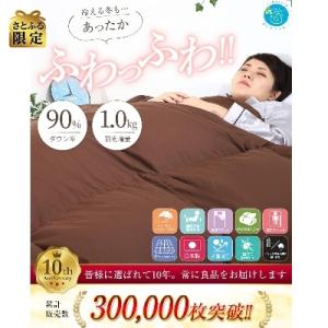 ふるさと納税 筑後市 抗菌ダウン率85%1.0kg本厚掛け羽毛布団シングル