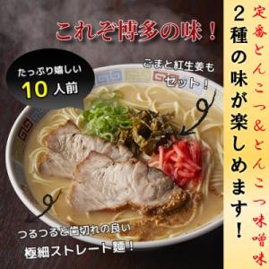 ふるさと納税 田川市 博多ラーメン　10人前(田川市)