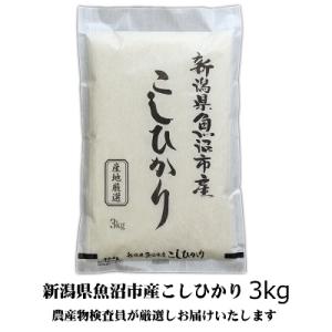 【令和7年産】農産物検査員お奨め、魚沼産こしひかり(精米)3kg