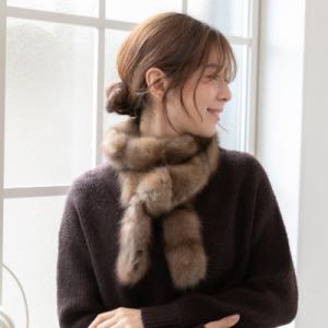 新品高級チンチラ毛皮スヌードたっぷり大判ブラウン温かい稀少レア希少エレガント茶色 毛皮 ファー ヘチマカラー チンチラ レディース毛皮 0699 : 本革