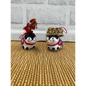 ふるさと納税 【山福限定】新庄東山焼 雪だぬき （子） 狸 置物 工芸品