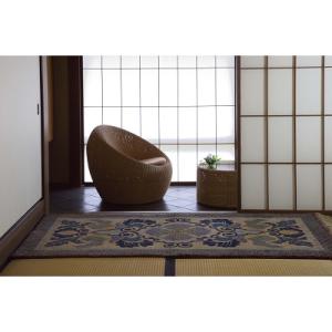 ふるさと納税 佐賀市 鍋島緞通【手織】蟹牡丹文...の詳細画像1