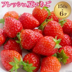 ふるさと納税 池田町 【フレッシュ】夏いちご(150g×6パック)安曇野産　味が濃く、酸味もあり乳製品と相性抜群
