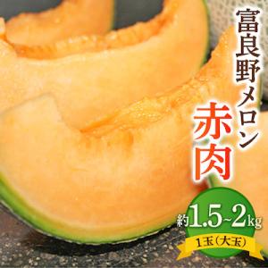 ふるさと納税 富良野市 【2026年発送】富良野メロン赤肉　1玉(大玉)