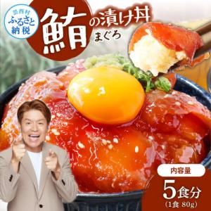 ふるさと納税 芸西村 高知の海鮮丼の素「マグロの漬け」80g×5P