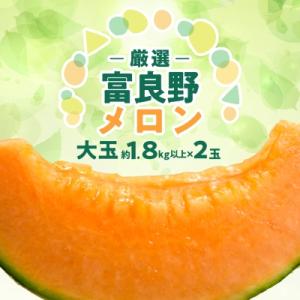 【2026年発送】富良野メロン『厳選』大玉約1.8kg以上×2玉入