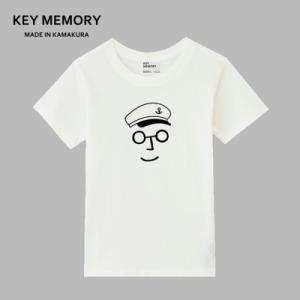 ふるさと納税 鎌倉市 【KEYMEMORY鎌倉】セーラー帽イラストTシャツ WHITE サイズ3