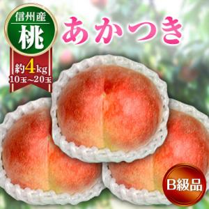 ふるさと納税 長野県 旬の味をお届け!信州産　桃　約4キロ　B級品｜y-sf