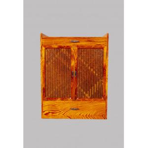 ふるさと納税 下田市 下田脂松細工　網代開き二引出　工芸品　一点もの　