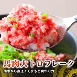 ふるさと納税 山都町 【国産馬刺し】熊本直送　上霜降り(トロ)100g+フレーク100g 合計200...