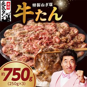 ふるさと納税 泉佐野市 ねぎ塩 牛たん 約750g 小分け 250g×3P 焼肉用 訳あり サイズ不...