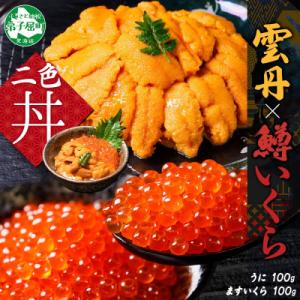 ウニ 100g 鱒いくら醤油漬け 100g 2種 海鮮丼 北海道 弟子屈町 3618