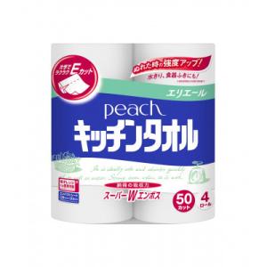 ふるさと納税 島田市 エリエール　peach　キッチンタオル　50カット　4ロール×12個