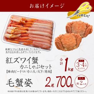 ふるさと納税 弟子屈町 紅ズワイガニしゃぶ 約...の詳細画像3