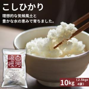 令和7年産米 白河浪慢こしひかり 10kg 精米