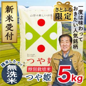 【さとふる限定】令和7年産山形県産特別栽培米　つや姫5kg(無洗米)