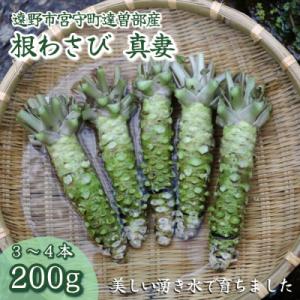 【生産者直送】宮守特産わさび(生) 200g(3～4本)