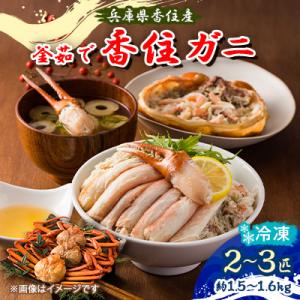ふるさと納税 養父市 兵庫県香住産 釜茹で香住ガニ(紅ズワイガニ)2〜3匹入り(約1.5〜1.6kg...