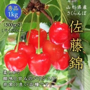 ふるさと納税 中山町 山形県中山町産さくらんぼ<佐藤錦秀品>　1kg　Lサイズ以上
