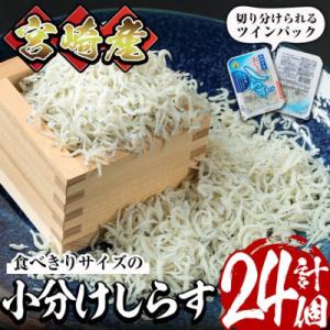 ふるさと納税 門川町 小分けしらすツインパック12個セット(25g×2パック×12個・計約600g)