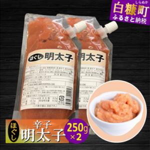 ふるさと納税 白糠町 キャップ付きチューブタイプ ほぐし辛子明太子 500g(250g×2)