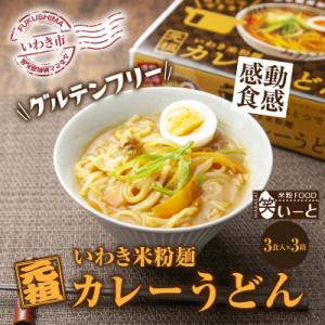 ふるさと納税 いわき市 【グルテンフリー】いわき米粉麺カレーうどん　3食入×3箱