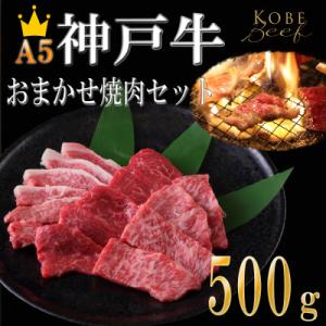 ふるさと納税 神戸市 【A5神戸牛】焼肉おまかせセット 500g(霜降り・赤身・カルビ )