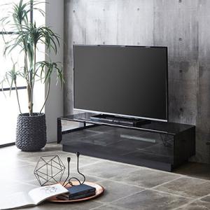 ふるさと納税 大川市 テレビ台 ルーチェ ガラスタイプ【サイズ:幅150-200cm、カラー:ブラック】