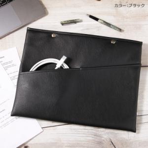 ふるさと納税 野田市 macbookケース「match」 13inch ブラック 抗菌 革