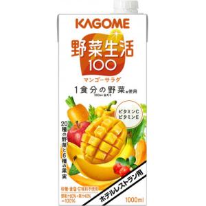 ふるさと納税 北杜市 カゴメ 野菜生活100 マンゴーサラダ ホテルレストラン用 1L 紙パック 6本入