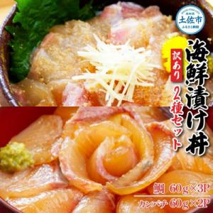 ふるさと納税 土佐市 【訳アリ】海鮮漬け丼(タイ3袋・カンパチ2袋)