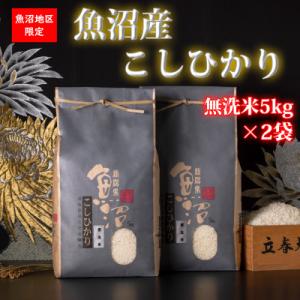 ふるさと納税 米 新潟県 [令和7年産 ]新潟県!特A地区!魚沼産コシヒカリ[無洗米10kg(5kg×2袋)]