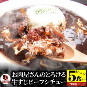 ふるさと納税 三木町 牛すじ ビーフシチュー 200g×5食セット (総重量1kg)