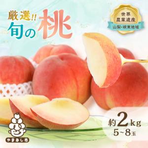 【2026年発送】厳選!旬の桃　約2kg(5玉～8玉)【離島・沖縄配送不可】