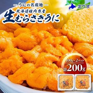 令和8年発送 先行受付【うにの名産地稚内市】最北端の生むらさきうに(100g×2パック)