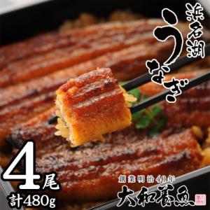 ふるさと納税 浜松市 浜名湖うなぎ蒲焼4尾(120g×4尾※計480g)【たれリニューアル】