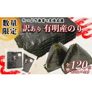 訳あり海苔120枚(30枚×4袋) 有明海産焼きのり全型(玉名市)