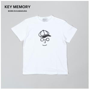 ふるさと納税 鎌倉市 KEYMEMORY鎌倉のキャスケットイラストTシャツ WHITE　サイズ2