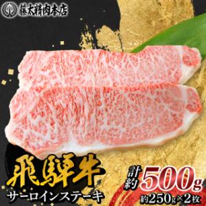 【飛騨牛】サーロインステーキ 2枚入り 計約500g (250g×2枚) 岐阜県産 黒毛和牛