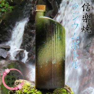 ふるさと納税 甲賀市 【信楽焼】水をおいしく飲める!　ラジウムボトル(グリーン) mu-006
