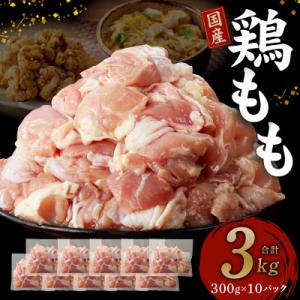 ふるさと納税 泉佐野市 国産 鶏肉 もも 合計3kg 小分け