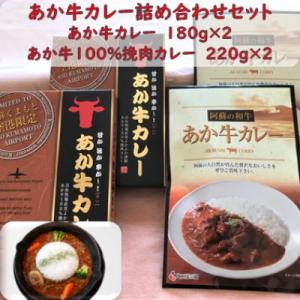 ふるさと納税 八代市 あか牛カレー詰め合わせセット あか牛カレー180g×2あか牛100%挽肉カレー...