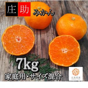 〈先行受付2026年10月末～発送〉有田・庄助みかん7kg(家庭用品・サイズ混合)