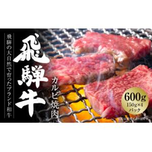 ふるさと納税 高山市 飛騨牛　カルビ焼肉　600g(150g×4パック)使い勝手の良い 小分け 冷凍...