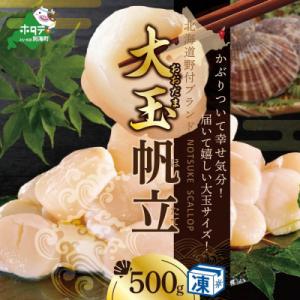 ふるさと納税 別海町 【禁輸に負けない】 ほたて貝柱500g 大玉 北海道野付産 生食用 冷凍『ホタ...